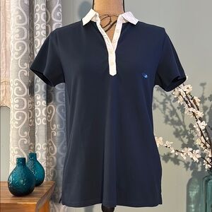 NWT Brooks Brothers Pique Slim Fit Contrast Color Eyelet Collar Polo Shirt